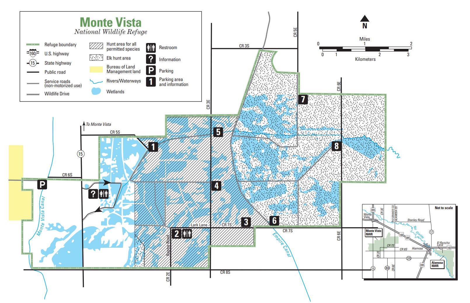Monte Vista National Wildlife Refuge Map