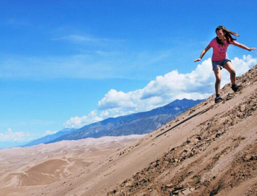 Sandboarding at The Great Sand Dunes